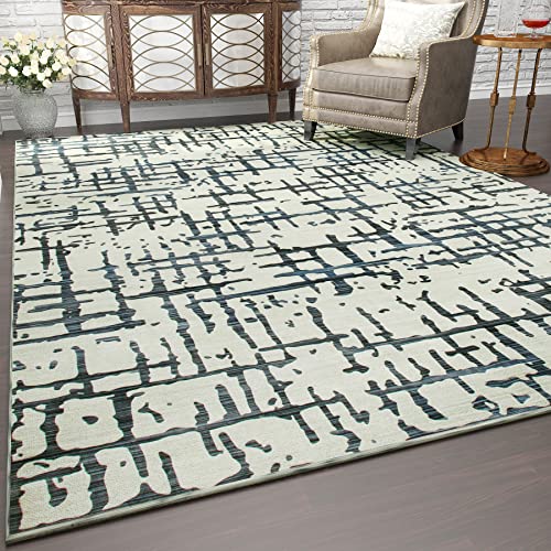 RESARE-Area Rug 5x7 ft-Neutral Modern Carpet Rug for Living Room Bedroom Dining Room-Machine Washable Beige Area Rug for Decor Decoration