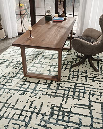 RESARE-Area Rug 5x7 ft-Neutral Modern Carpet Rug for Living Room Bedroom Dining Room-Machine Washable Beige Area Rug for Decor Decoration