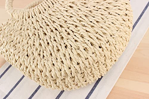 Summer Beach Handbag Women Straw Tote Purse Top Handle Crossbody Bag for Travel Vocation