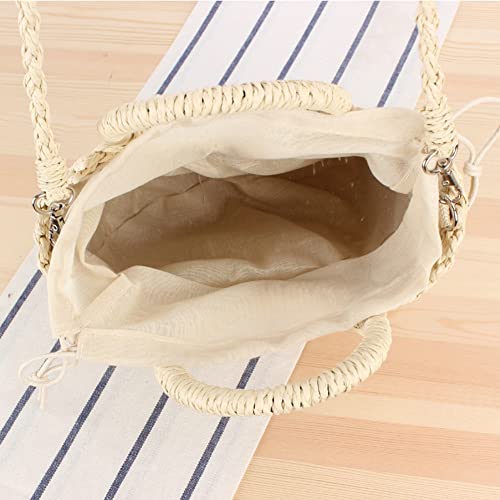 Summer Beach Handbag Women Straw Tote Purse Top Handle Crossbody Bag for Travel Vocation