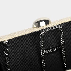 M10M15 Straw Handbag Woven Clutch Purse for Women Evening Clutch Party Wedding Vacation Summer Beach Bag Crossbody Straw Clutch