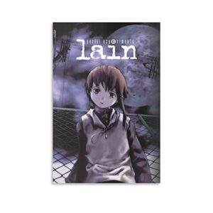 caon serial experiments lain anime poster canvas wall art 90s room aesthetic posters 12x18inch(30x45cm)