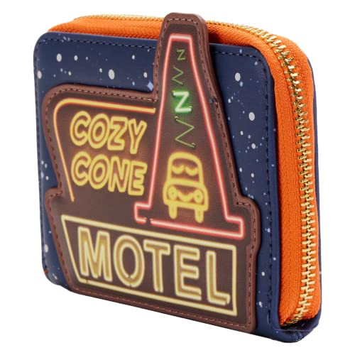 Loungefly Disney Pixar Moments Cozy Cone Zip Around Faux Leather Wallet Lightweight Cars One Size