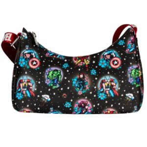 loungefly marvel avengers tattoo shoulder bag marvel – avengers one size