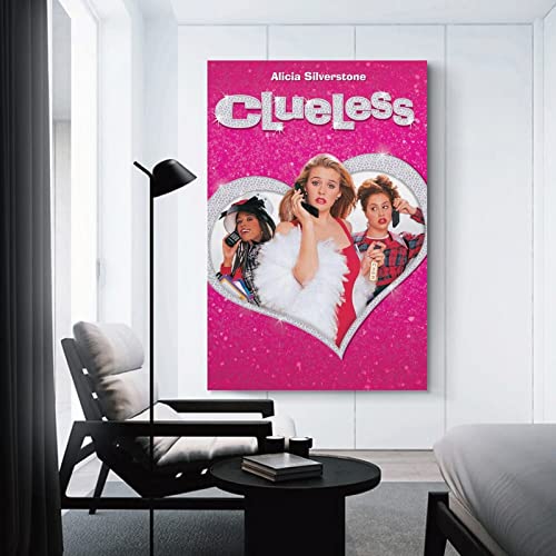 Clueless Vintage Movie Poster Canvas Wall Art 90S Room Aesthetic Posters 12x18inch(30x45cm)