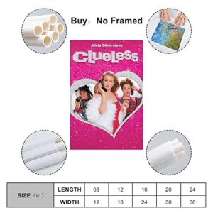 Clueless Vintage Movie Poster Canvas Wall Art 90S Room Aesthetic Posters 12x18inch(30x45cm)