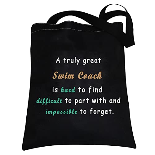 CMNIM Swimming Coach Gifts Swim Coach Tote Bag Swim Teacher Appreciation Gifts Thank You Swim Coach is Hard to Find (Swim Coach Tote Bag)