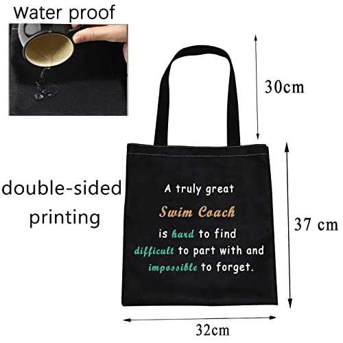 CMNIM Swimming Coach Gifts Swim Coach Tote Bag Swim Teacher Appreciation Gifts Thank You Swim Coach is Hard to Find (Swim Coach Tote Bag)