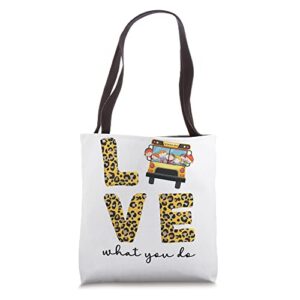 school bus driver love school bus driving tote bag