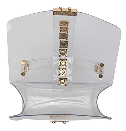 lola mae Clear Purse Crossbody Handbag For Women See Through Jelly Transparent Satchel Shoulder Bag for Concert Sport Event (LM6562)