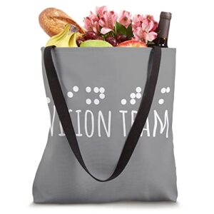 Vision Team PVI Visual Braille Unisex Gift Men Women School Tote Bag