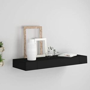 wall mounted floating shelves wall decor storage shelves invisible ledge hanging shelves picture frame ledge shelves with drawer black 31.5″x9.8″x3.1″
