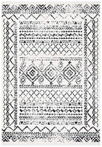 safavieh tulum collection 2′ x 4′ ivory/black tul268d moroccan boho distressed non-shedding entryway living room foyer bedroom accent rug