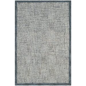 safavieh abstract collection 2′ x 3′ navy/ivory abt220c handmade wool entryway living room foyer bedroom accent rug