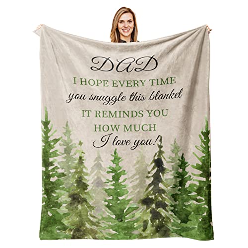 Xutapy Gifts for Dad from Daughter Son, Dad Birthday Gift Blanket 60’’x50’’, Best Gift Ideas for Dad, Best Dad Ever Gifts, Christmas Birthday Gifts for Dad Blanket, Gifts for Dad Who Wants Nothing