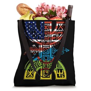 American Berber Flag With YAZ Amazigh Symbol Proud Tamazight Tote Bag