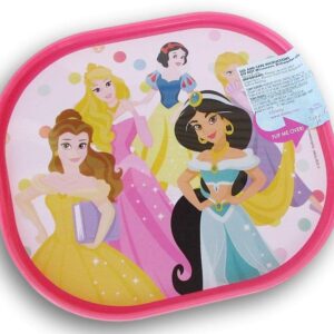 Reversible Princess BPA Free Plate - Features Ariel, Cinderella, Belle, Jasmine, Snow White, Rapunzel, and More - 8 x 7 Inches