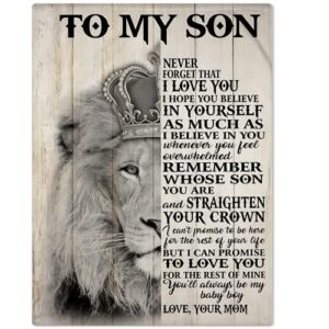 plaques for son to my son gift decoration my son never forget i love you be love from mom metal tin sign 8×12 inch