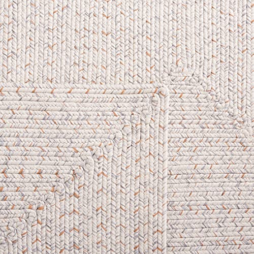 SAFAVIEH Braided Collection 8' x 10' Ivory/Light Grey BRA201A Handmade Farmhouse Living Room Dining Bedroom Area Rug