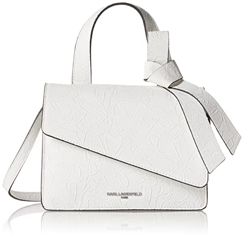 Karl Lagerfeld Paris womens Chantelle Cross Body, Winter White Iris, One Size US