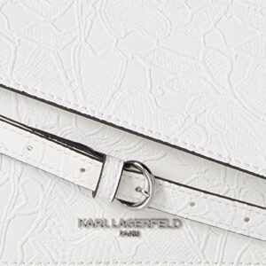 Karl Lagerfeld Paris womens Chantelle Cross Body, Winter White Iris, One Size US