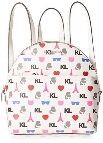 Karl Lagerfeld Paris womens Cara Messenger Cross Body, Multi/White Adele, One Size US