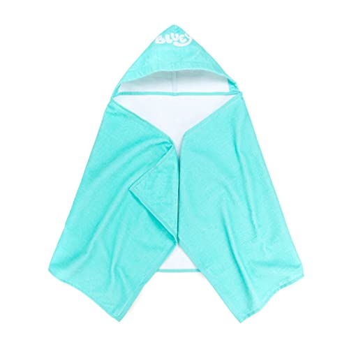 Jay Franco Bluey & Bingo Bath/Pool/Beach Hooded Towel - Super Soft & Absorbent Cotton Towel, Measures 22 x 51 Inches (Official Bluey Product)