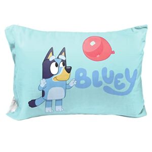 bluey & bingo 1 single reversible pillowcase – double-sided kids super soft bedding (official bluey product)