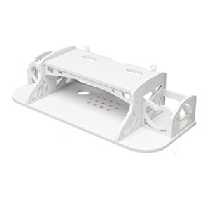 Floating Router Stand Wall Mounted Shelf for Desktop,Storage Box Floating Shelf for Set-Top Box Router TV Box Shelf Wall Storage Shelves Floating Shelf Stand (Color : White, Size : 59 * 25.5 * 14cm)