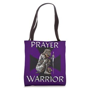 purple christian tote bags religious gifts prayer warrior tote bag