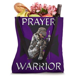 Purple Christian Tote Bags Religious Gifts Prayer Warrior Tote Bag