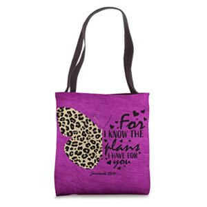 jeremiah 29 11 tote bag women cheetah print purple butterfly tote bag