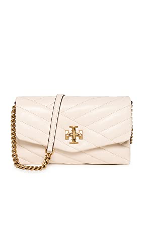 Tory Burch Women's Kira Chevron Chain Wallet, New Cream, Off White, One Size