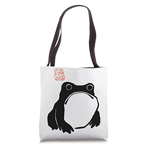 Unimpressed Frog funny Japanese art toad Tote Bag