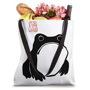 Unimpressed Frog funny Japanese art toad Tote Bag