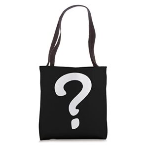 question mark ? couple guess who costume interrogation point tote bag