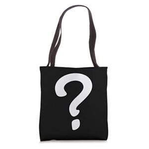 Question Mark ? Couple Guess Who Costume Interrogation Point Tote Bag