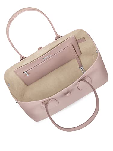 Longchamp 'Roseau' Leather Shoulder Tote Handbag, Powder