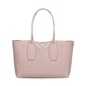 Longchamp 'Roseau' Leather Shoulder Tote Handbag, Powder