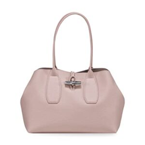 Longchamp 'Roseau' Leather Shoulder Tote Handbag, Powder