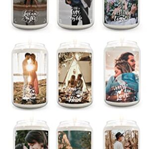 Personalized Scented Candles with Picture for Her or Him (Comfort Spice) - Custom Valentine's Day Photo Candles for Girlfriend or Boyfriend - Customized Wax Jar Candles, 13.75oz