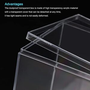 MECCANIXITY Clear Acrylic Plastic Storage Box Square Cube Display Case with Lid, 6.1x6.1x6.1cm Container Box for Small Item, Pack of 2