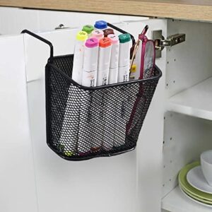 kekafu 2Pcs Office Desktop Storage Organizer Shelf Baskets Iron Wire Desk Sundries Storage Rack Office Cubicles Hanging Basket Shelf Corner Hanging Shelf Iron Basket