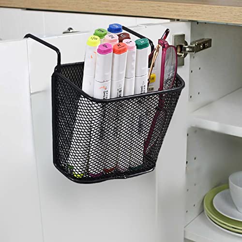 kekafu 2Pcs Office Desktop Storage Organizer Shelf Baskets Iron Wire Desk Sundries Storage Rack Office Cubicles Hanging Basket Shelf Corner Hanging Shelf Iron Basket