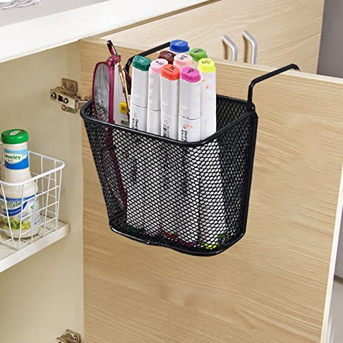 kekafu 2Pcs Office Desktop Storage Organizer Shelf Baskets Iron Wire Desk Sundries Storage Rack Office Cubicles Hanging Basket Shelf Corner Hanging Shelf Iron Basket