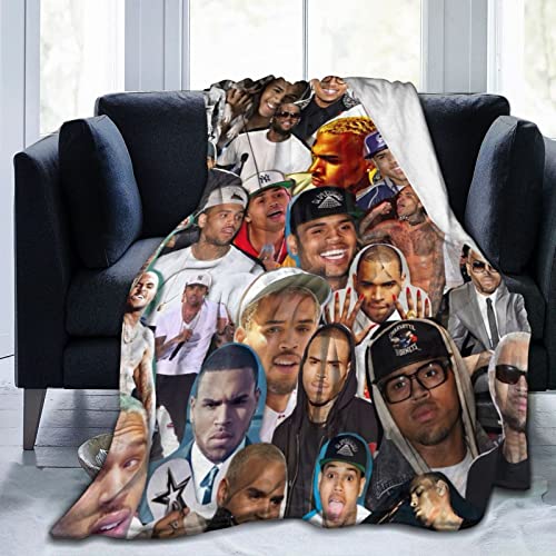 Chris Singer Brown Super Soft Micro Fleece Blanket Home Decoration Warm Flannel Blanket 60"x50"