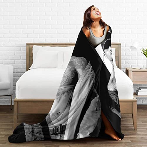 Wjikan Chris Singer Brown Super Soft Micro Fleece Blanket Home Decoration Warm Flannel Blanket 60inchx50inch, Black