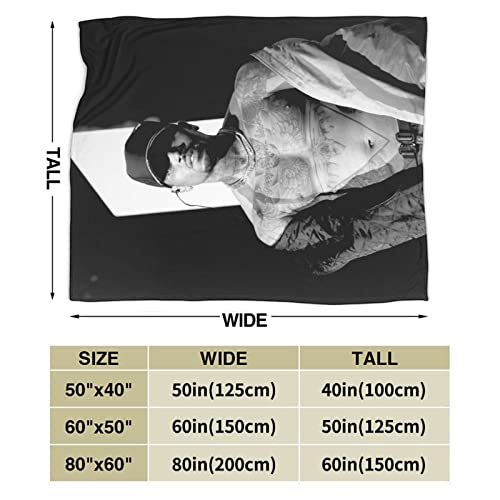 Wjikan Chris Singer Brown Super Soft Micro Fleece Blanket Home Decoration Warm Flannel Blanket 60inchx50inch, Black