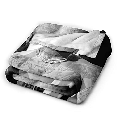 Wjikan Chris Singer Brown Super Soft Micro Fleece Blanket Home Decoration Warm Flannel Blanket 60inchx50inch, Black