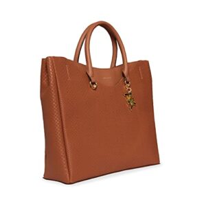 Anne Klein Embossed Woven Tote, Harvest